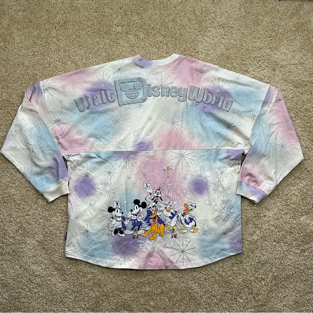 Disney Parks Disney100 Walt Disney World Pastel Tie Dye‎ Spirit Jersey Style XXL